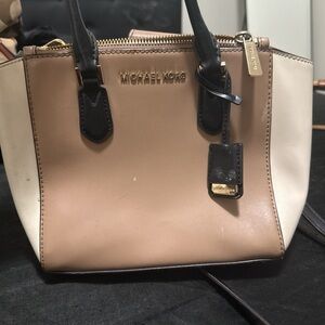 Michael Kors Black and Tan Satchel